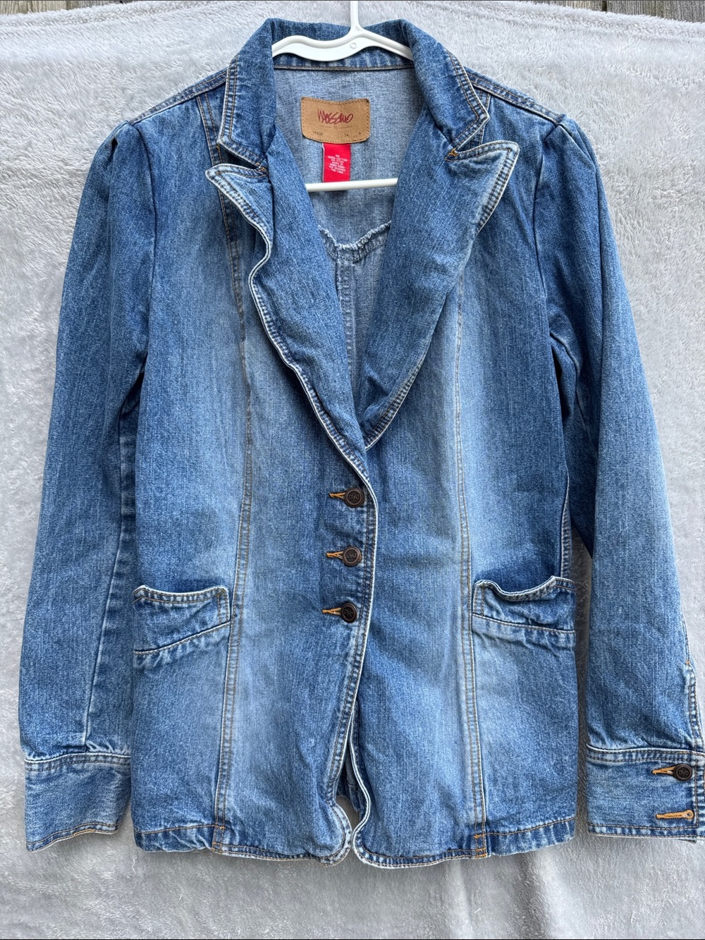 Mossimo Denim Blazer Jacket - Women's Jean Jacket size Medium